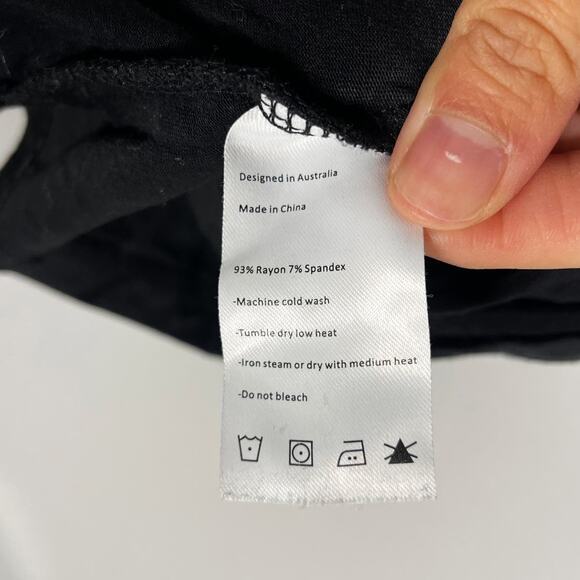 Angel Maternity Small Black Maternity Nursing Crossover Bamboo Short Sleeve Tee - Picture 6 of 8